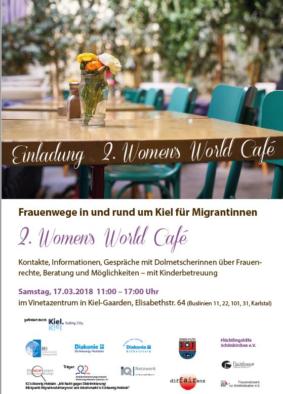 Einladung zum 2. Women’s World Café am 17.03.2018 in Kiel